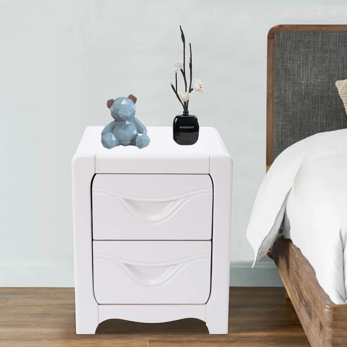 Nordic Bedroom Nightstand Modern White Minimalist Bedside Table Storage Cute Unique Miniature Furniture