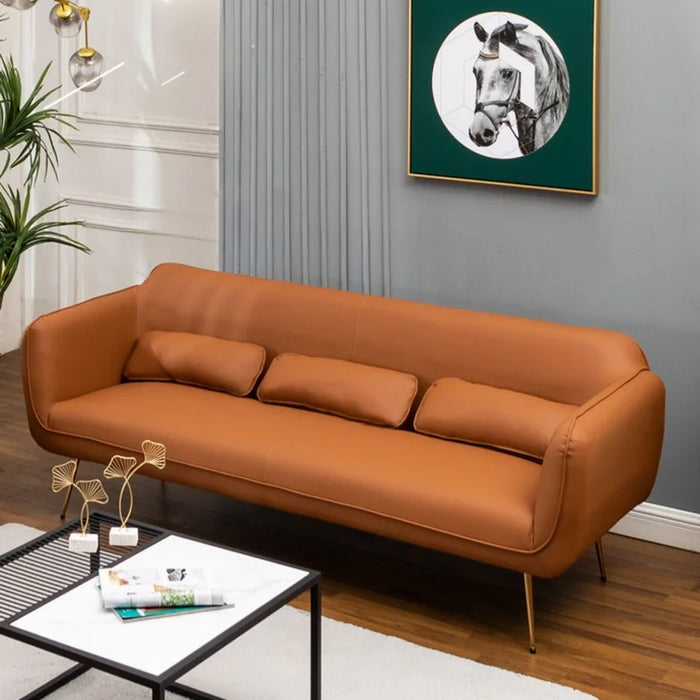 Nordic Luxury Simple Living Room Sofas PU Leather Single Loveseat Modern Sofa Recliner Sofy Do Salonu Home Furniture WK50SF
