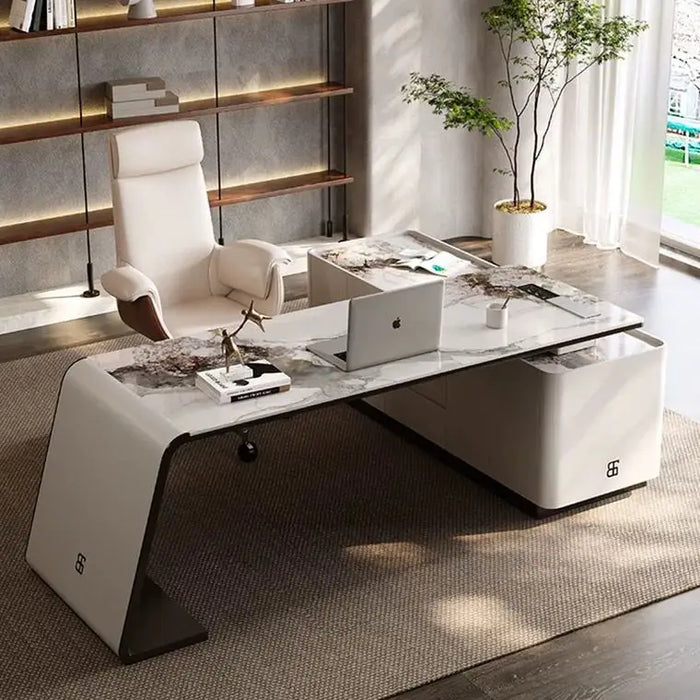Light luxury and extremely simple slate desk, modern office desk, high-end study desk, computer desk, household fashion desk