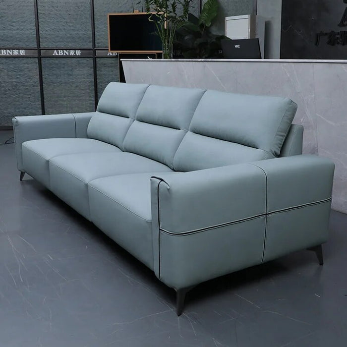 Prefab Houses Modern Furniture 3 Seat Blue Black Colour Eco Leather Live Sofa Room Set Of Sofas For Sale