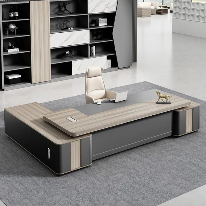 Solid wood Office Desk Boss Table and Chair Combination Manager Boss Table Modern Minimalist Office Furniture Large Desks