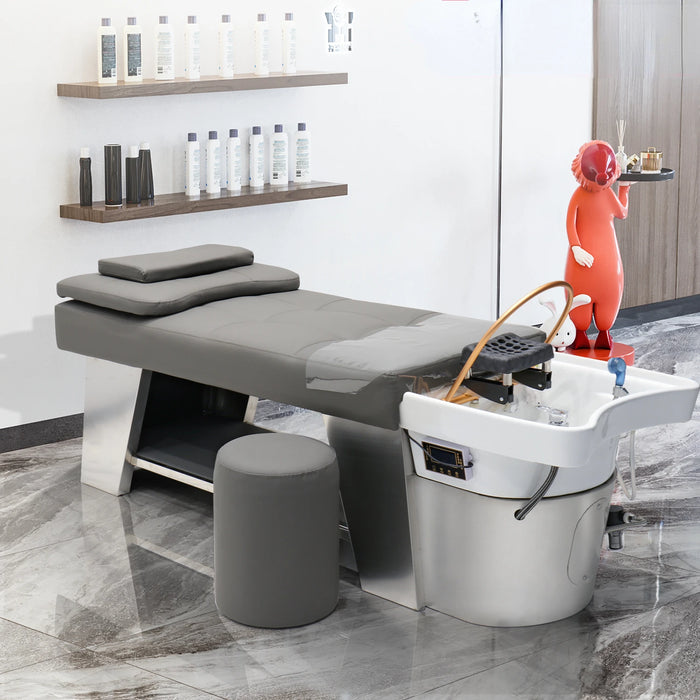 Water Circulation Shampoo Chairs Fumigating Simple Beauty Salon Chair Hair Washing Muebles Para Spa Barber Shop Furniture CY50XT