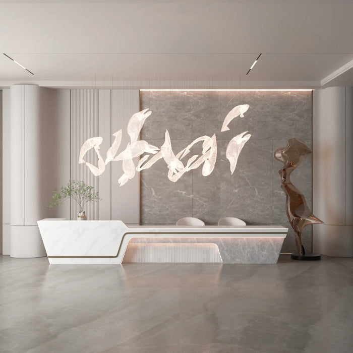 Premium Podium Reception Desk Hotel Executive Office Beauty Reception Desk Luxury Mostrador Recepcion Commercial Furniture