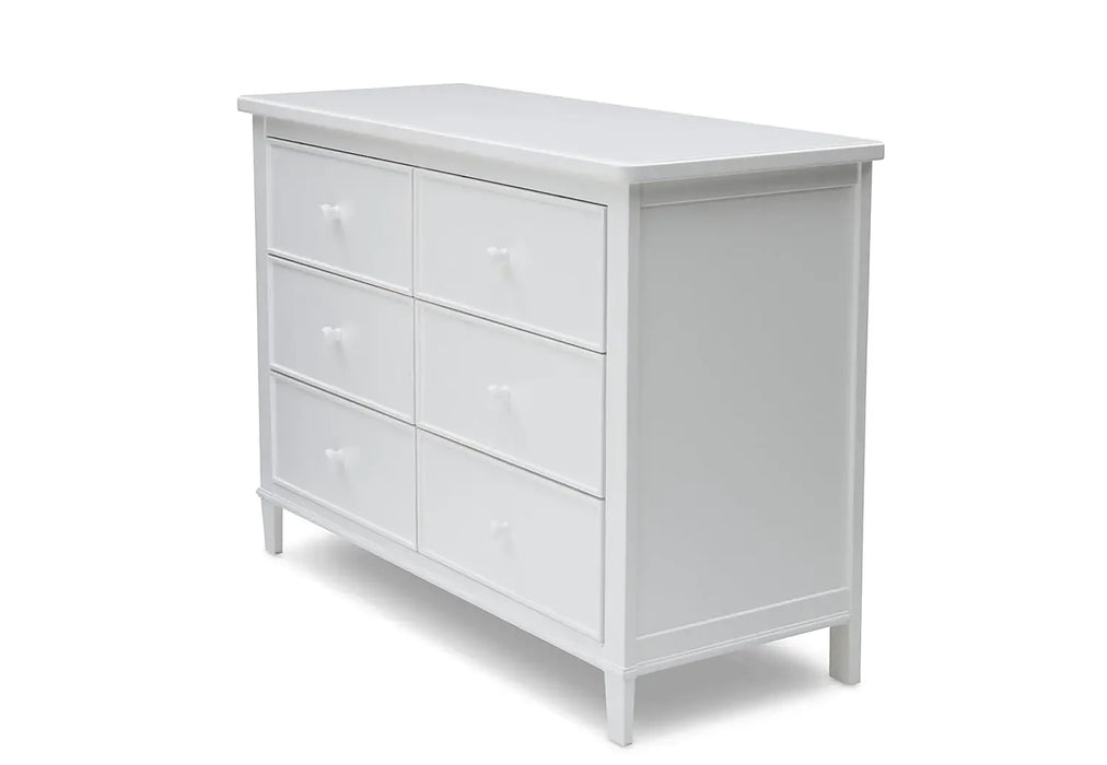 Haven 6 Drawer Dresser, Greenguard Gold Certified, White.grey