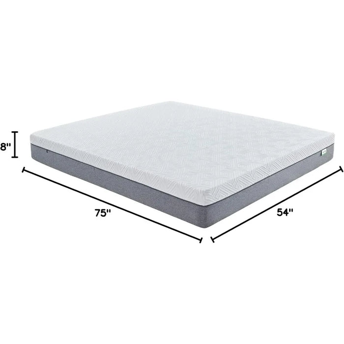Queen Mattress, Cool Sleep & Stress Relief, Medium Plush Feel, Motion Isolation, Bogis, 12" Gel Memory Foam Mattress