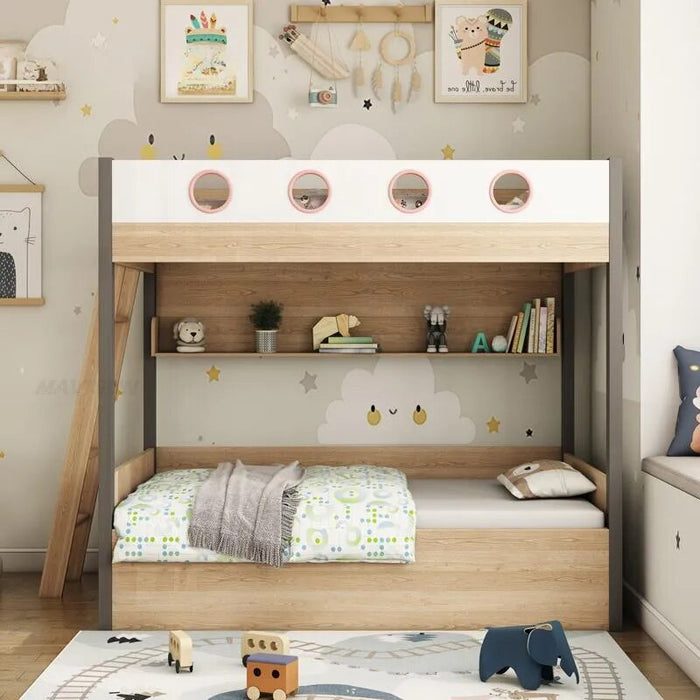 Original Wood Modern Bunk Children Beds Cabinet Bunk Korean Children Bed Girls Decoration Home Furniture Bedroom Furniture WZ