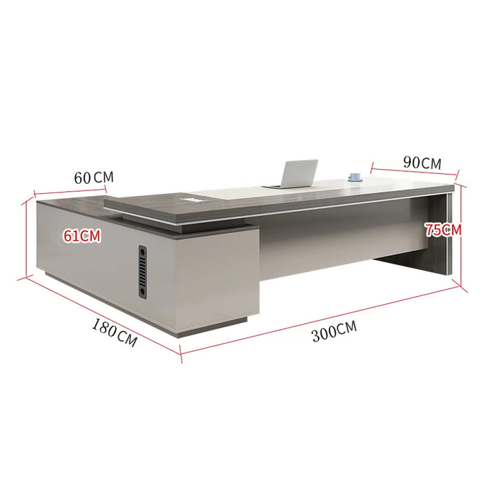 Modern Minimalist L Shape Computer Offices Desk Table Single Manager Officer Desks Extension Furniture Melamine Table