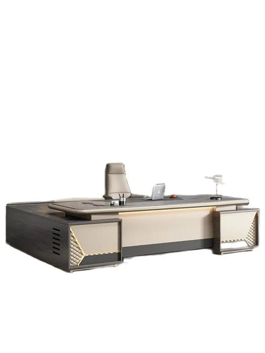 Simple office desk Modern baking varnish office desk chair combination Large shift office furniture
