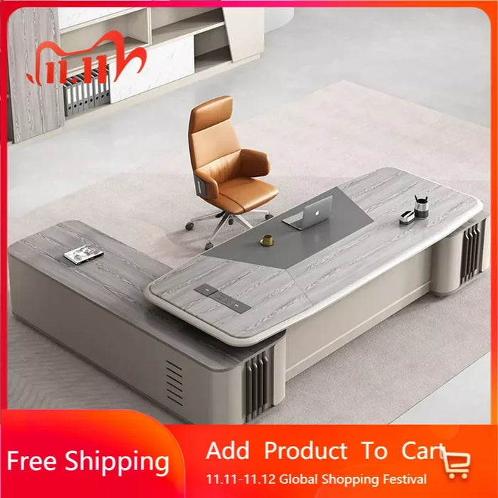 Executive Conference Office Desk Modern Studio Drafting Storage Workbench Office Desk Luxury Schreibtisch Office Furniture