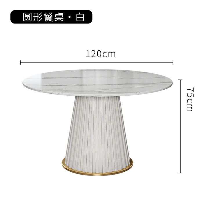 Center Round Dining Tables 4 Chairs Withe Hallway  Rock slabs  Living Room Dining Tables Small Tv Esstische Set Furniture WW50DT