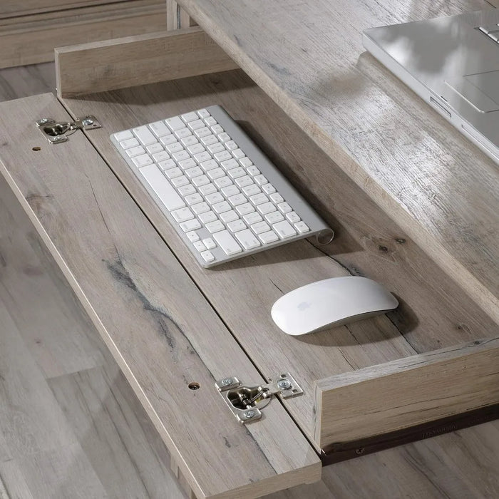 Palladia Computer Desk Office Accessories for Desk Organizer L: 53.15" X W: 23.47" X H: 30.04" Split Oak Finish Table Reading