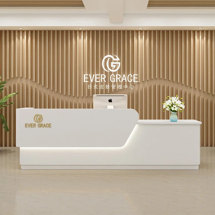 European Corner Reception Desks Computer European Study Modern Cashier Table Mobile Service Bancone Reception Luxury Furniture