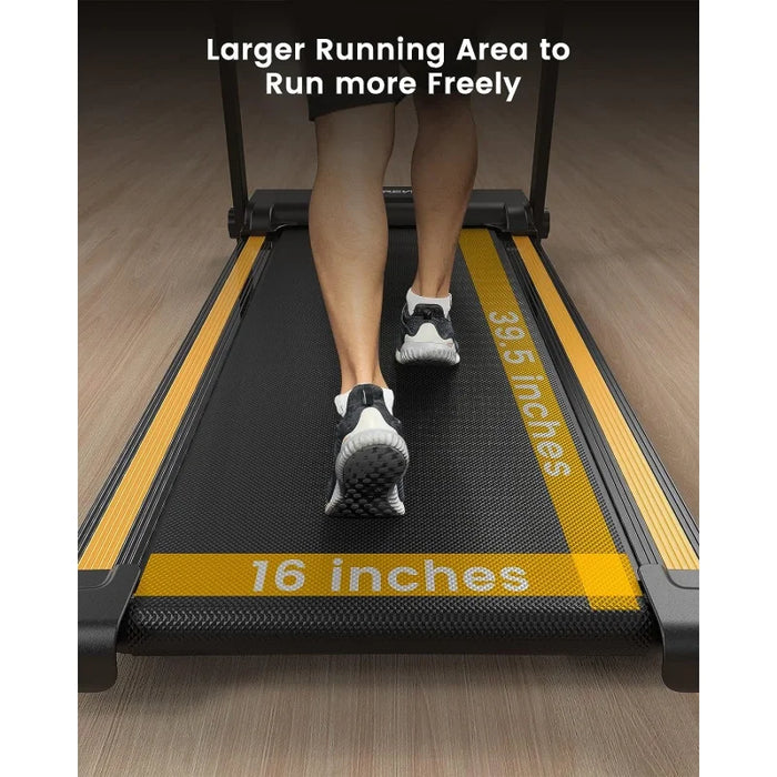 UREVO Folding Treadmill, 2.25HP Treadmills for Home with 12 HIIT Modes, Compact Mini Treadmill for Home Office, Space Saving Sma