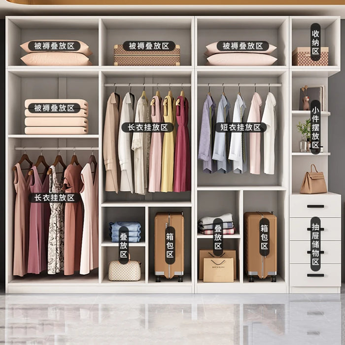 Clothing Rack Drawers Wardrobes Mobile Storage Simple Dressers Cupboard For Clothes Hanging Apartment Ropero Furniture Bedroom
