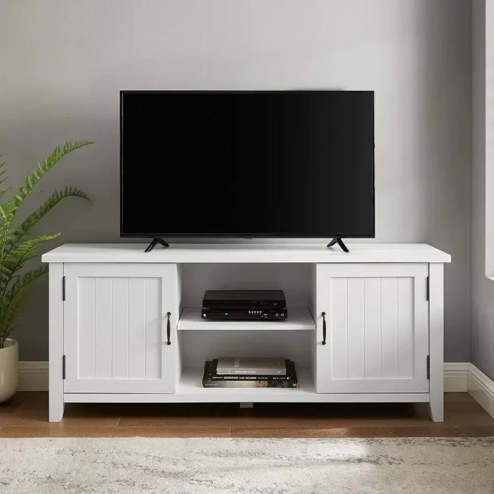 Tv Stand Living Room Furniture Classic Grooved Door TV Stand for TVs Up to 65 Inches 58 Inch