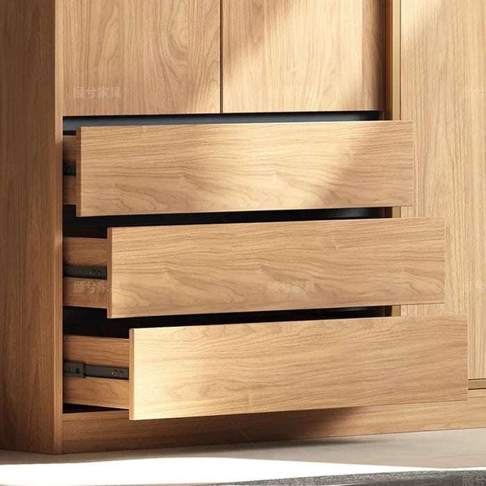 Big Wooden Wardrobe Multifunctional Organizer Designer Simple Drying Rack Combination Closet Storage Roperos Korean Furniture