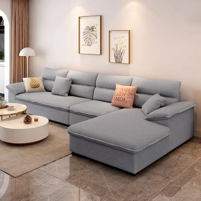 Minimalist modern small unit living room technology fabric sofa
