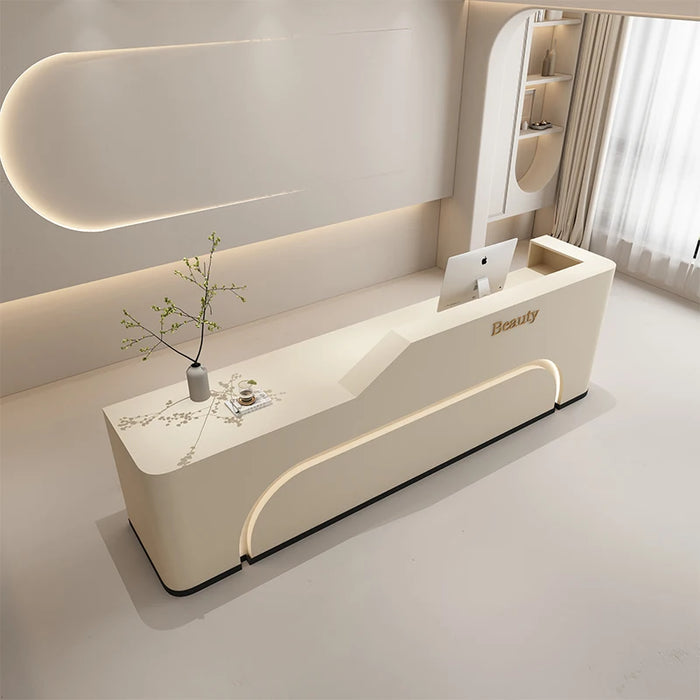 Luxury Drawers Reception Desk Service Console Storage Executive Reception Desk Cashiers Scrivania Reseption Salon Furniture