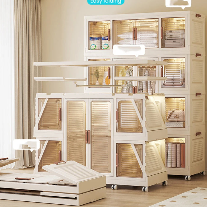 Simple Room Clothing Rack Wardrobes Foldable Modern Display Plastic Cabinets Living Room Mobile Guarda Roupa Furniture Bedroom