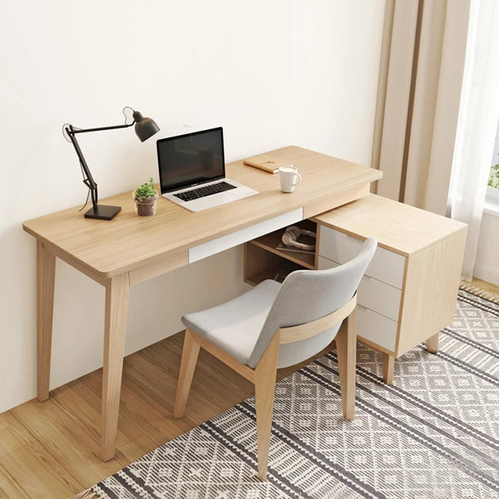 Executive Desk Storage Organizer Multifunctional L Shape Computer Desk Home Office Writing Desk Telescopic Corner Study Table