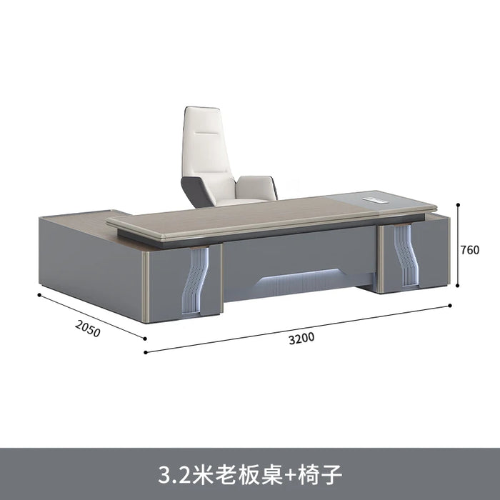 Luxury Office Desk Reception Gaming Monitor Comfortable Wooden Desk Modern Work Shelf Student Mesa Ordenador Home Furniture