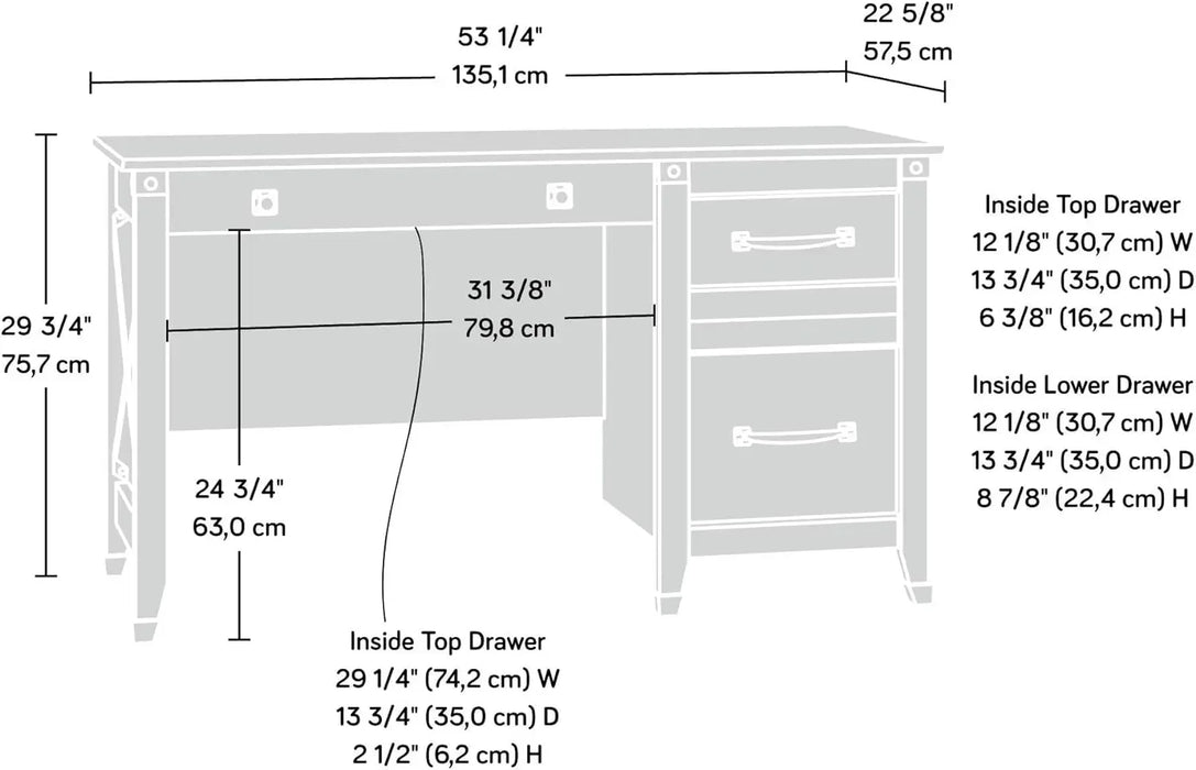 Carson Forge Desk, Washington Cherry finish