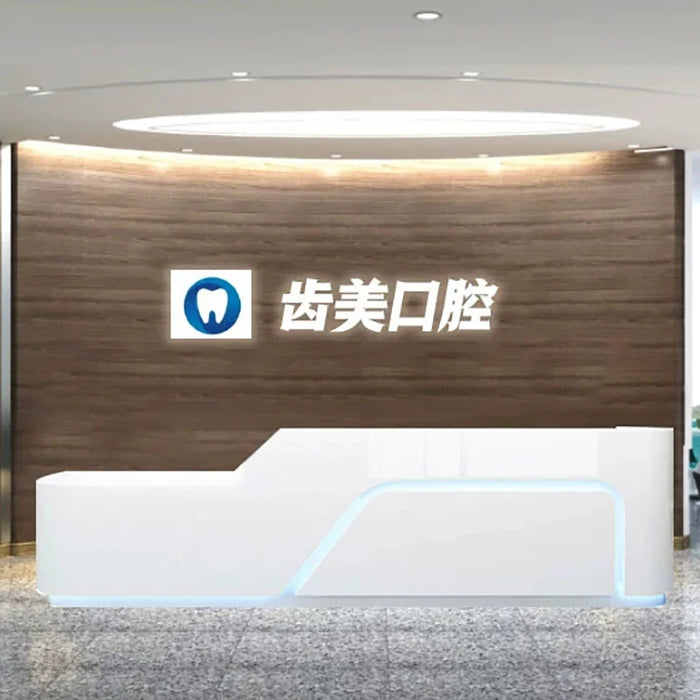 White Reception Desks Office Cashier Counter Store Luxury Desk Room Desk Study Display Balcao Para Salao De Beleza Furniture
