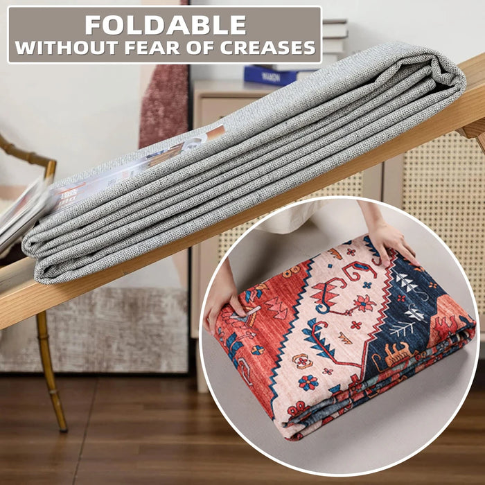 Nordic Modern Rug Living Room Carpet Green Geometric Bedroom Bedside Floor Mat  Machine Washable Folding Decoration Soft Rugs 러그