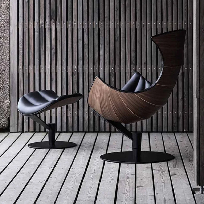 Nordic light luxury modern leather single person sofa casual lobster lounge chair designer seat