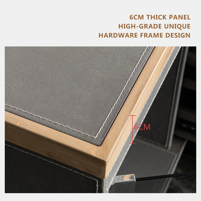Leather decoration senior gray boss desk and chair combination office simple executive desk commercial president modern desk