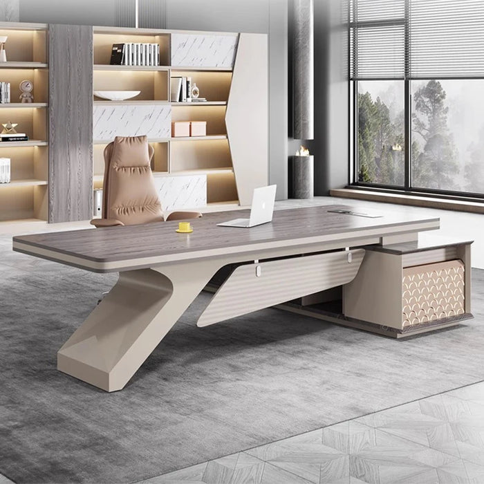 Light Luxury Boss Office Desk Minimalist Modern Chairman Manager President Desk Combination Office Strong Furniture Desk