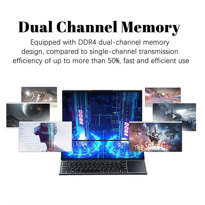 16 +14 Inch Dual Touch Screen Laptop 32GB RAM + 2TB SSD Gaming Laptop Core i7 10750H Processor Windows 11 Support External GPU