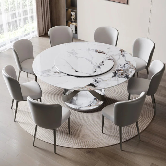 Round Marble Dining Table Dinner Center Dressing Restaurant Dining Table Center Outdoor Juegos De Comedor Kitchen Furniture