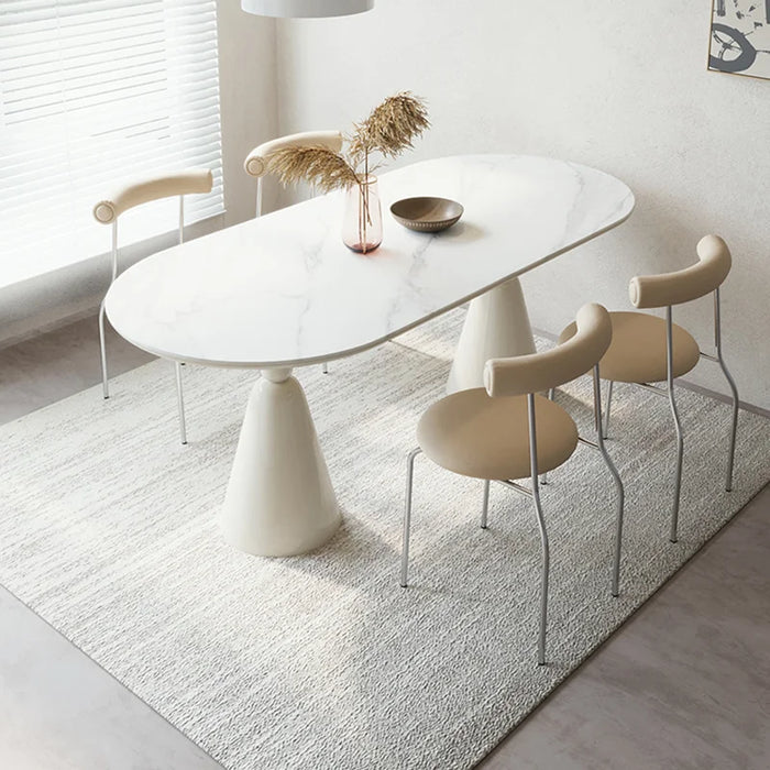 modern white dining table set with chair simple design  dining table set for 6 japanese kitchen mesa comedor home furniture