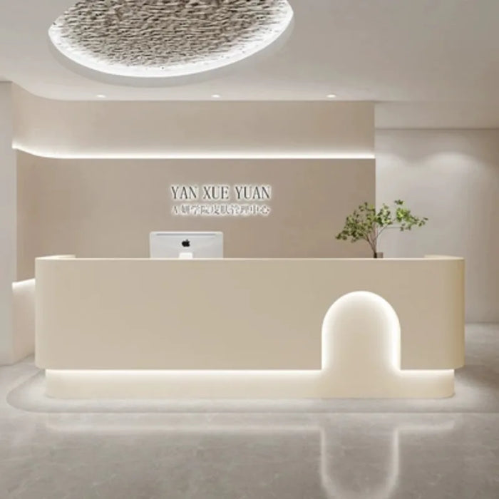 Wooden Service Desk Front Office Vanity Modern Reception Desk Rostrum Executive Computer Rivanie Per Ufficio Moderno Furniture