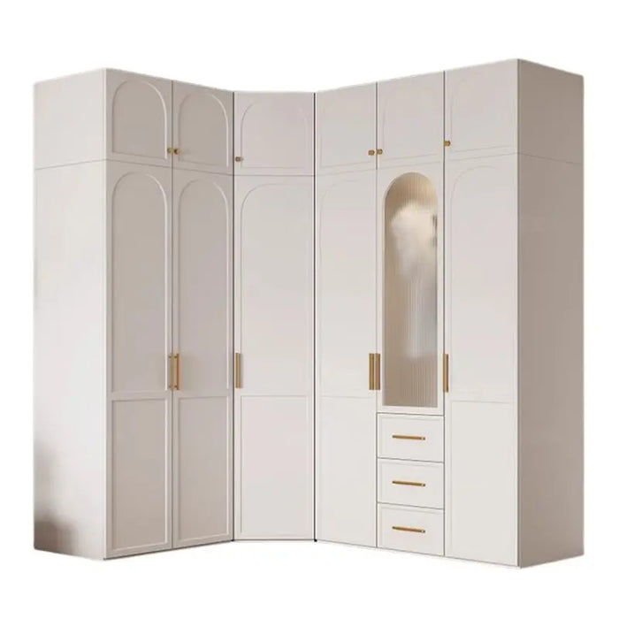 Wood Design Closet Ventilation Minimalist White Indoor Storage Display Cabinet Wall Industrial Armario De Madera Hotel Furniture