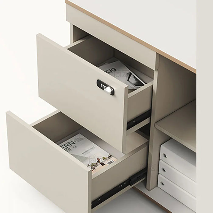 Executive Corner Office Desk Reception Writing Manicure Study Tables Nail Desktop Escritorio Con Cajones Nordic Furniture