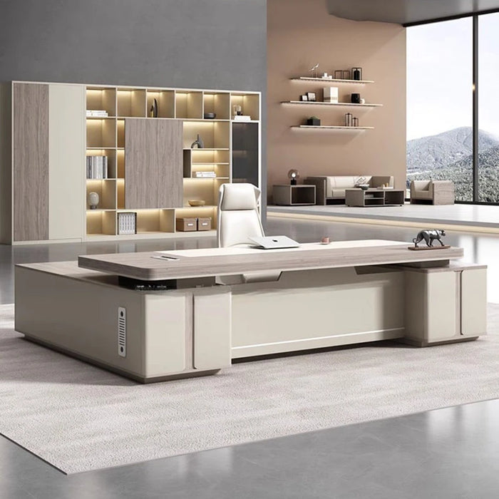 Executive Luxury Office Desk Writing Workbench Drawers Modern Office Desk Reception Scrivania Con Cassetti Home Furniture
