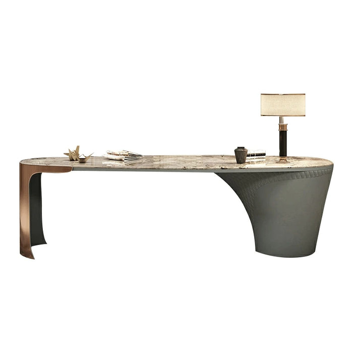 Home Office Desc Table Smart Executive Luxury Solid Wood Writing Desk Villa Furniture Modern Office Table