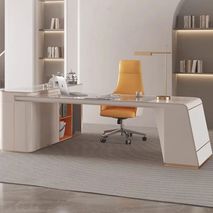 Meeting Office Desk Reception Luxury Executive Bedroom Writing Desk Workstation Storage Scrivania Con Cassetti Home Furniture