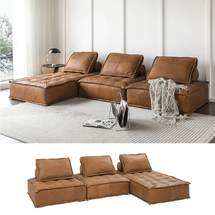 MOMO Beancurd Block Italian Cloth Sofa Single Double Small Apartment Living Room Combination Square Sofa Tatami Nordic