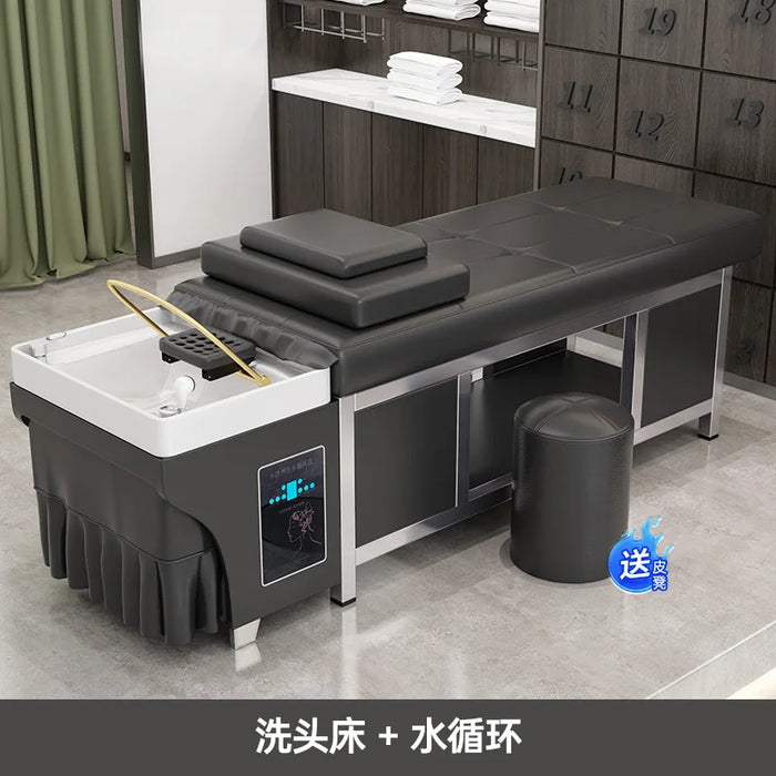 Japanese Shampoo Bed Wash Hair Comfort Massage Water Circulation Head Hair Therapy Lit Shampooing Spa Salon Equipment MQ50SC
