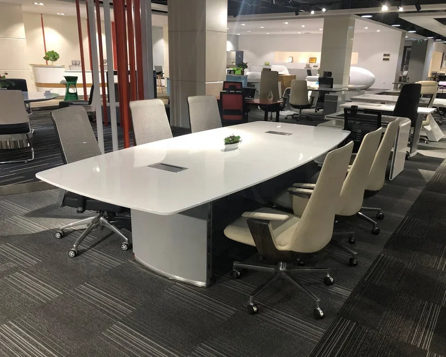 Factory Executive Furniture 8 Seat White High Quality Office Luxury Meeting 12 Person Conference Table
