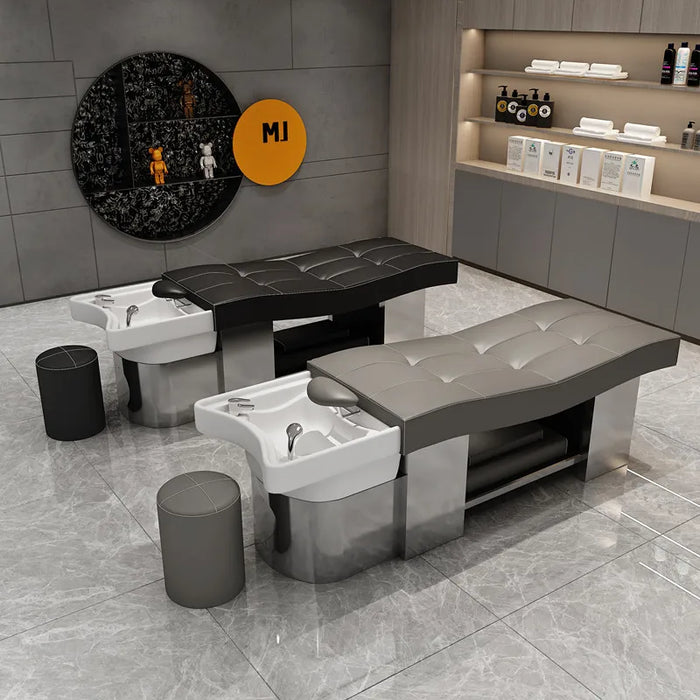 Simple Shampoo Bed Hairdresser Beauty Head Spa Shaving Chair Professional Cosmetic Sedia Per Shampoo Hairsalon Furniture CY50XT
