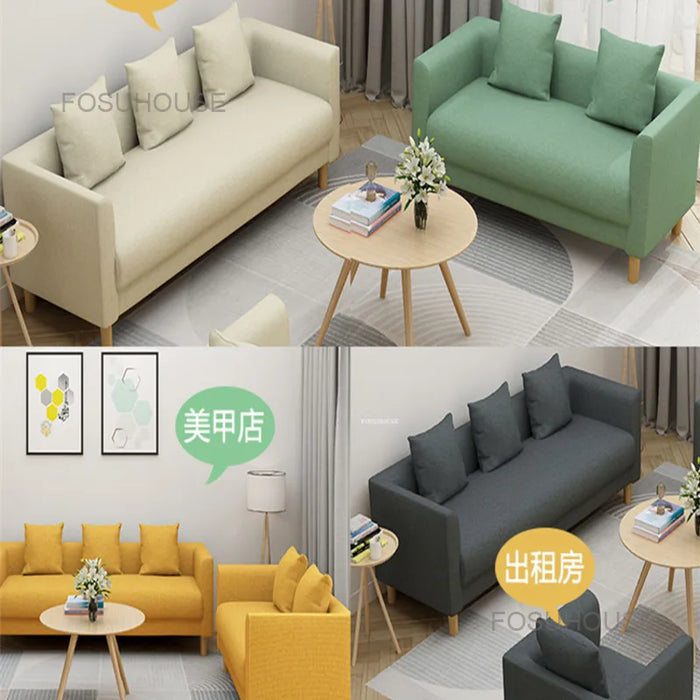 Simple Modern Living Room Sofas Single Sofa Chair Living Room Furniture Small Sofa Family Bedroom Cloth Lounge Lazy Sofa Home