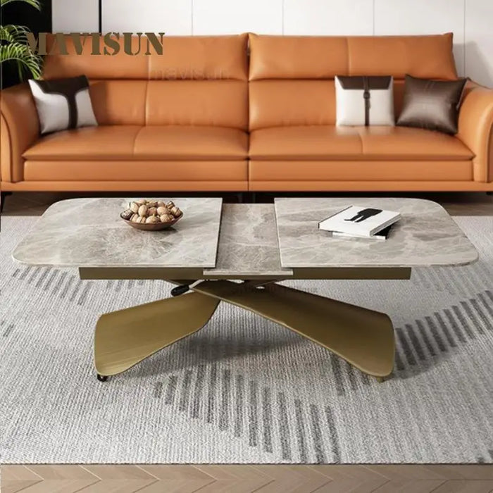 Light Luxury Lifting Dining Table Transformer Table For Living Room Foldable Table With 4 Chairs Kitchen Furniture Set