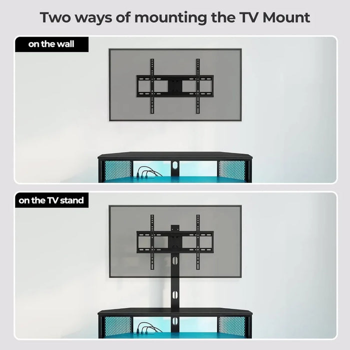 Swivel TV Stand Mount With LED Lights for 32/45/55/60/65/70 Inch TVs Tv Stand Living Room Furniture Home Stands Modern