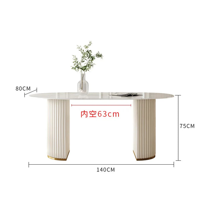 Luxury Modern Dining Room Sets Console Table Gold Oval Living Room Dining Tables White Yemek Masaları Kitchen Furniture TY20XP