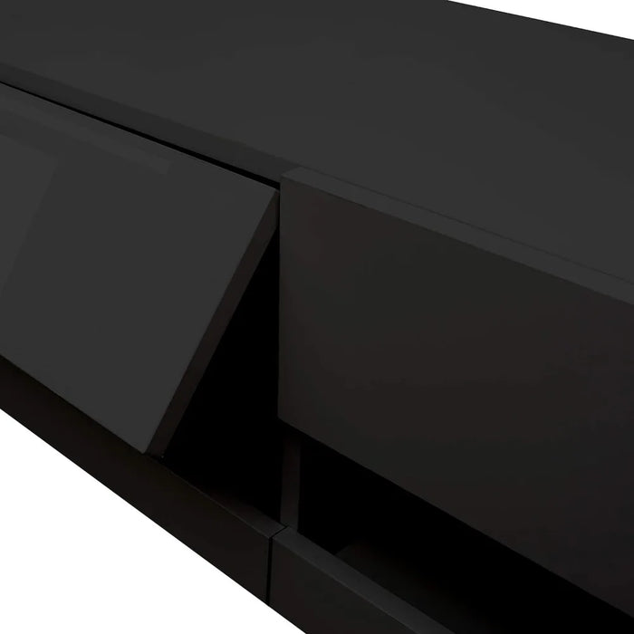 TV Stand, Wall Mounted, with LED Lights, 20 Colors, with Storage Space, Media Console Modern Floating TV Stand