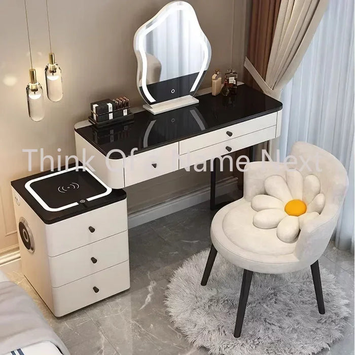 Grey Nightstands Dressing Table Mirror Standing Closet Bedside Dressing Table Bedroom Tocador Maquillaje Makeup Furniture